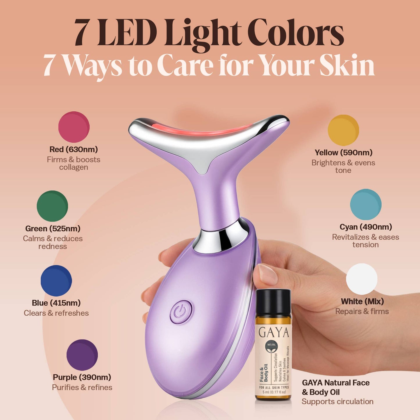 Purple 7-in-1 Beauty Wand – Lift, Glow & Smooth