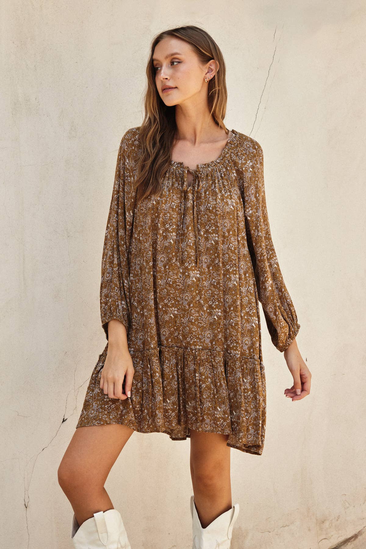 Day Dreams Paisley Print Swing Dress