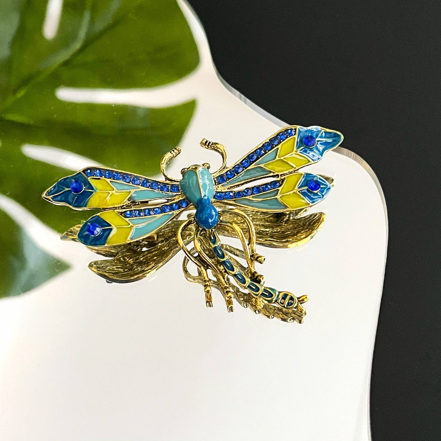 Colorful Dragonfly Brooch