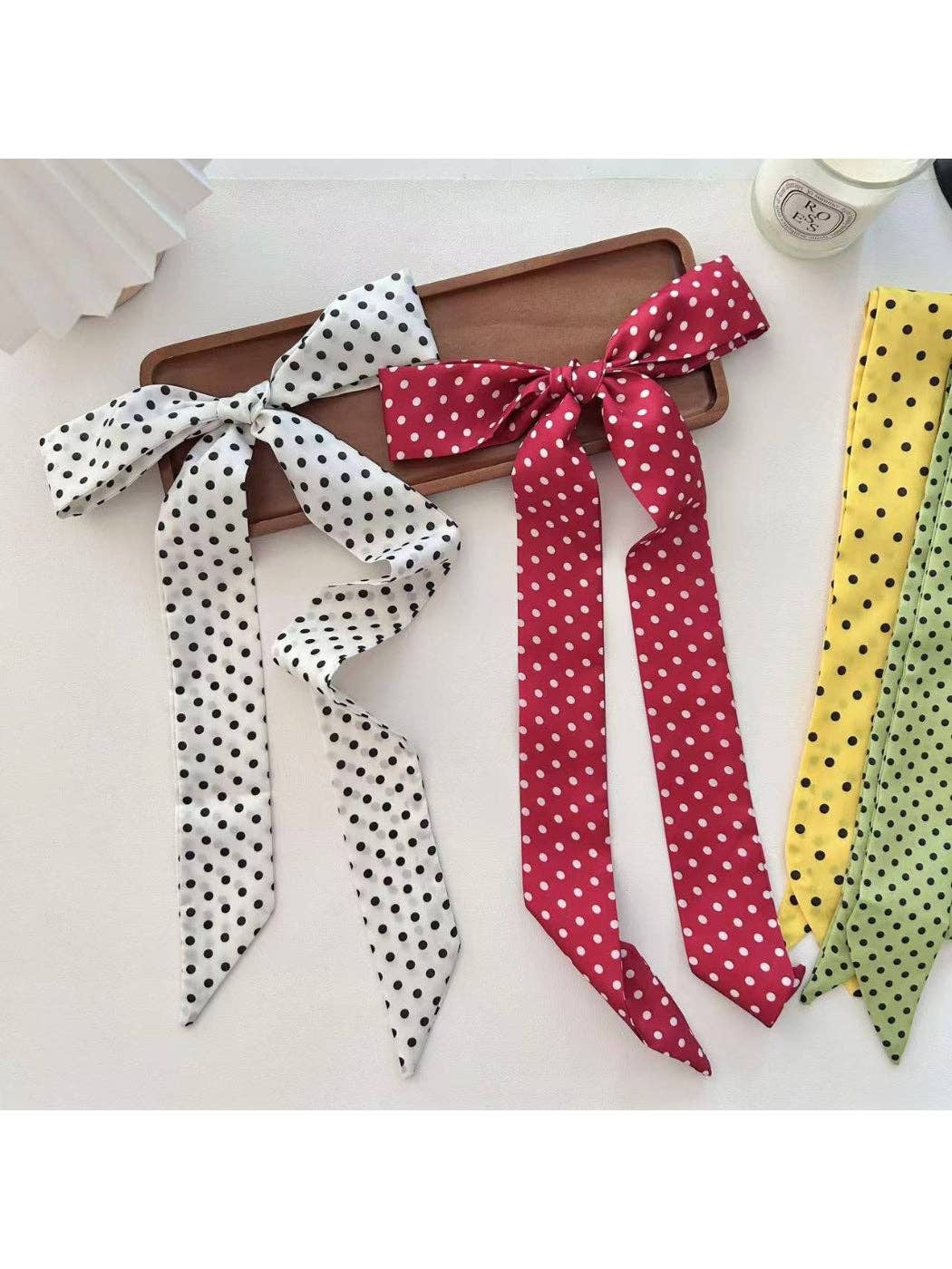 Polka Dot Skinny Scarf