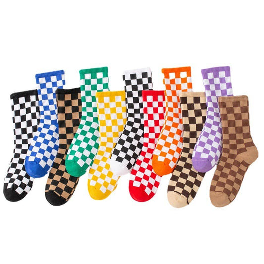 Checkerboard Sporty Socks