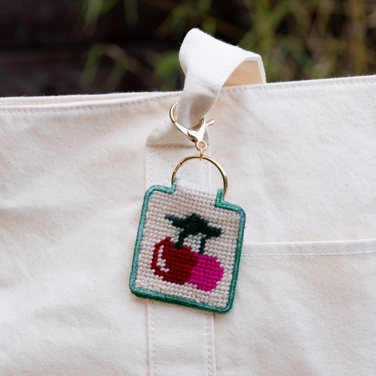 Cherries Needlepoint Keychain Kit