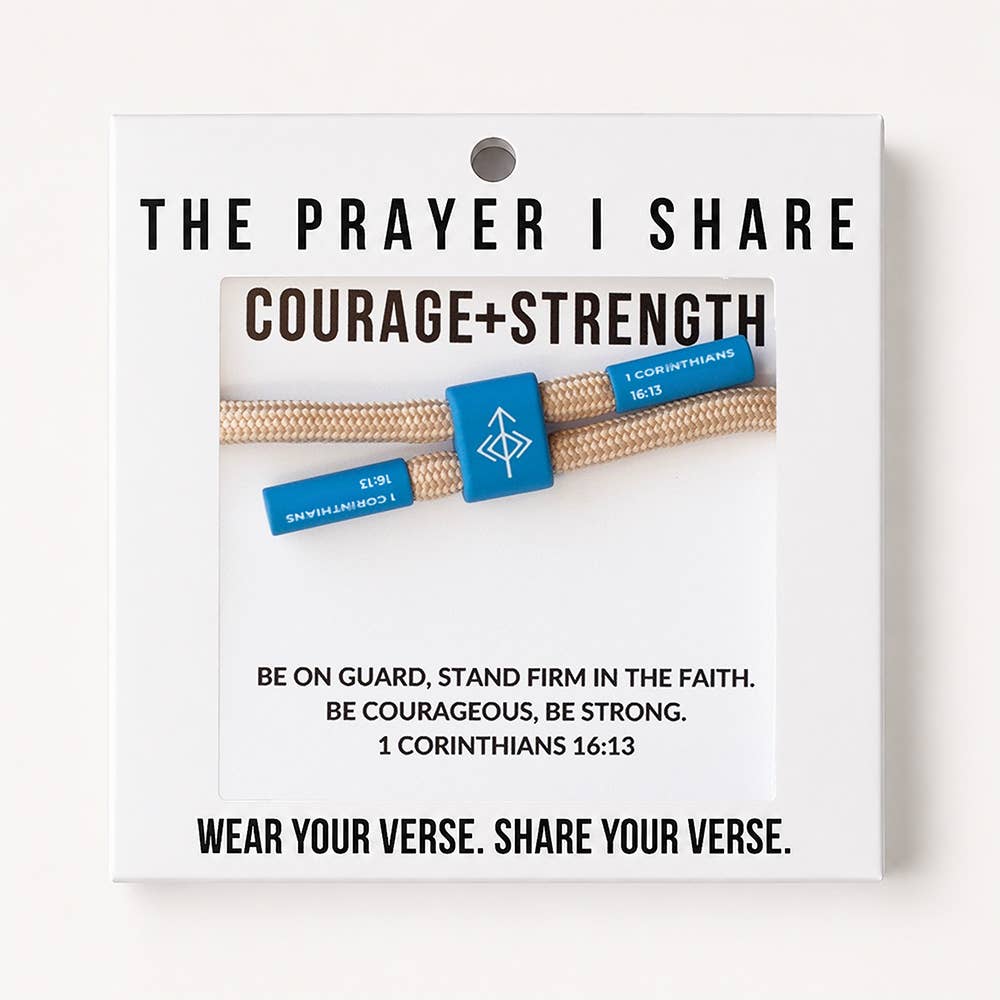 COURAGE + STRENGTH Christian Cord Bracelet