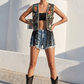 Western Tapestry Fringed Vest