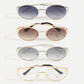 Oval Lens Metal Frame Sunglasses