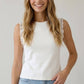 Grommet Ruffle Sleeve Tank Top