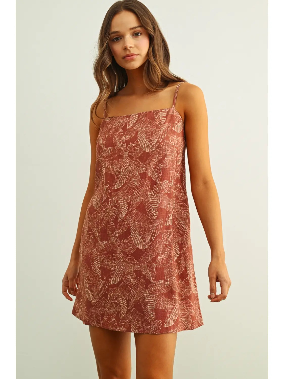 Fall Leaf Print Dress