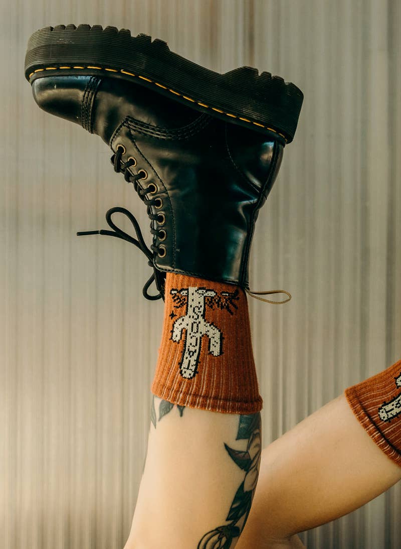 Cactus Taco Western Crew Socks - Purpose + Passion Boutique