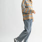 Camel Striped Drop Shoulder Knit Sweater - Purpose + Passion Boutique