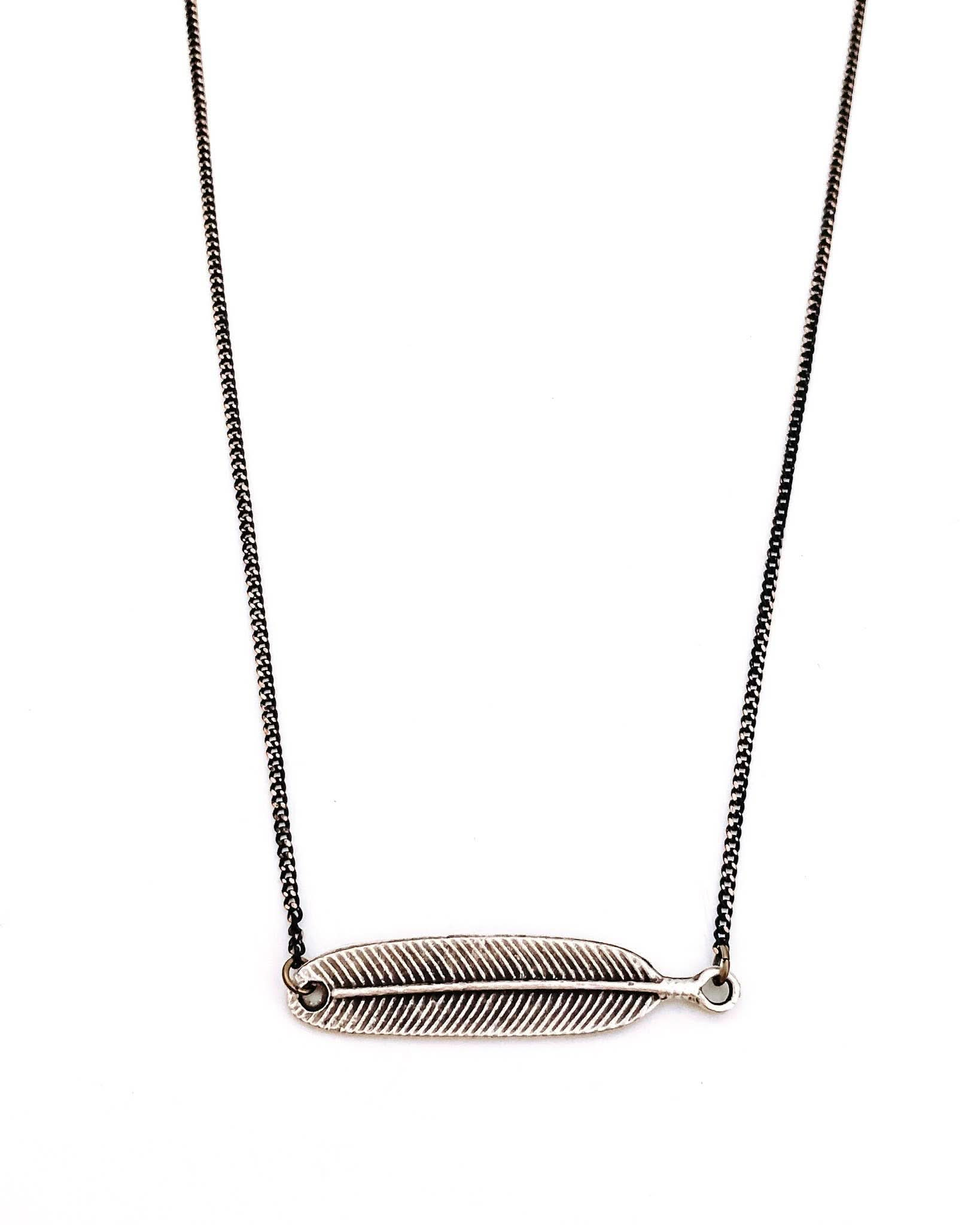 Cami Silver Feather Necklace - Purpose + Passion Boutique