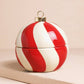 Candy Cane Stripe Cinnamon Bauble Candle - Purpose + Passion Boutique