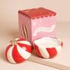 Candy Cane Stripe Cinnamon Bauble Candle - Purpose + Passion Boutique
