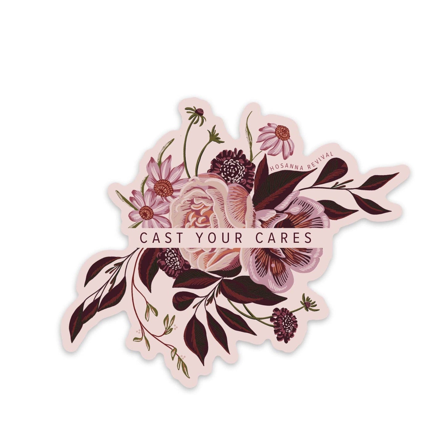 Cast Your Cares Sticker - Purpose + Passion Boutique