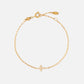 Dainty Gem Cross Link Bracelet