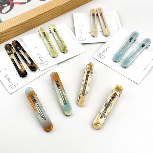 Hollow Oval Hair Clip Set