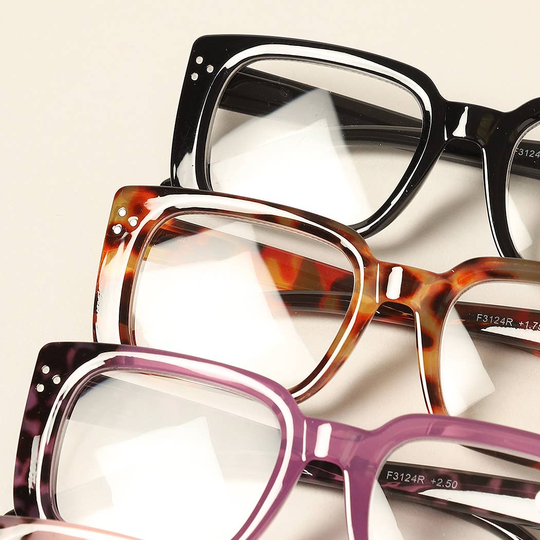 Tortoise Rectangle Reading Glasses