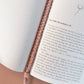 Teapot Charm Blush Braided Bookmark
