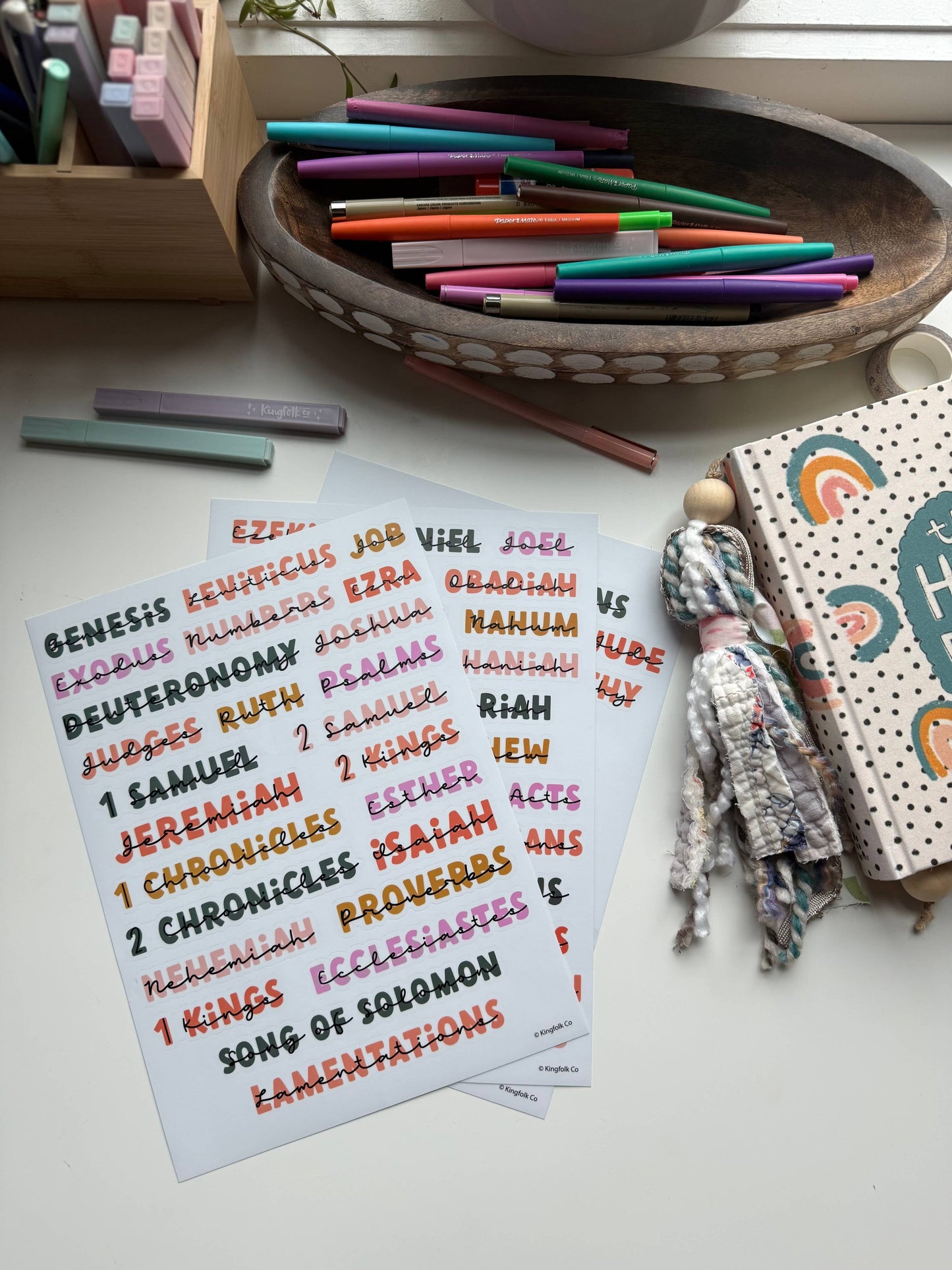 Books of the Bible Header Sticker Labels