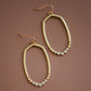 Gold Plated Metal Drop Earrings