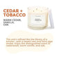 Cedar + Tobacco 3 Wick Soy Candle - Purpose + Passion Boutique