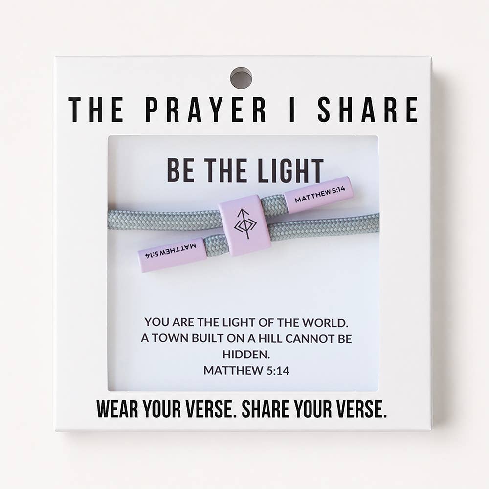 BE THE LIGHT Christian Cord Bracelet
