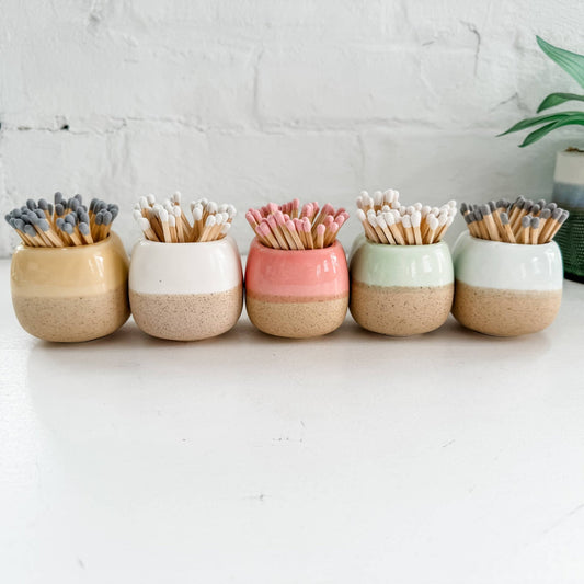 Ceramic Match Holder with Matches - Purpose + Passion Boutique
