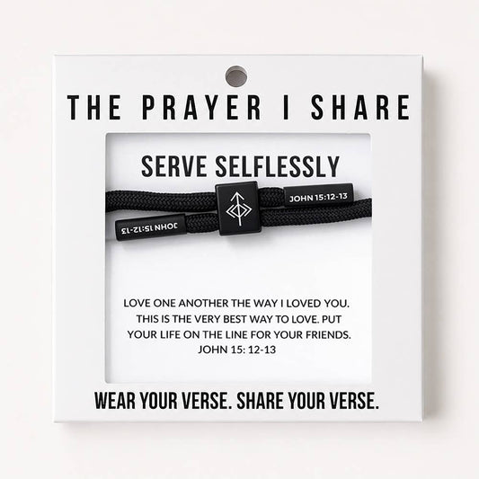 SERVE SELFLESSLY Christian Cord Bracelet