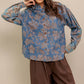 Chambray Floral Lightweight Denim Shirt - Purpose + Passion Boutique