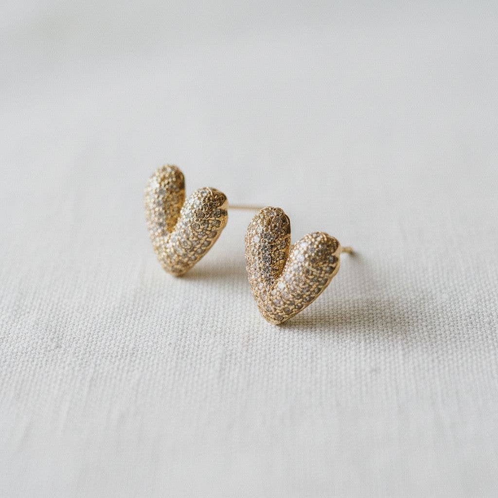 Charming Heart - Shaped Gemstone Earrings - Purpose + Passion Boutique