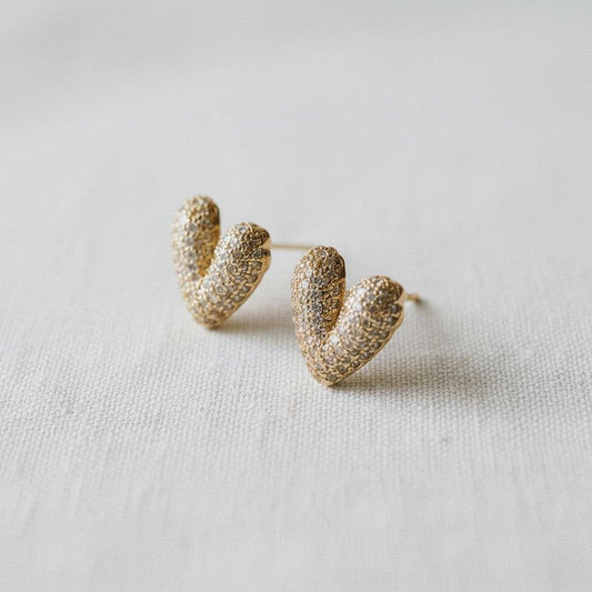 Charming Heart - Shaped Gemstone Earrings - Purpose + Passion Boutique