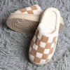 Checkered Platform Slippers - Purpose + Passion Boutique