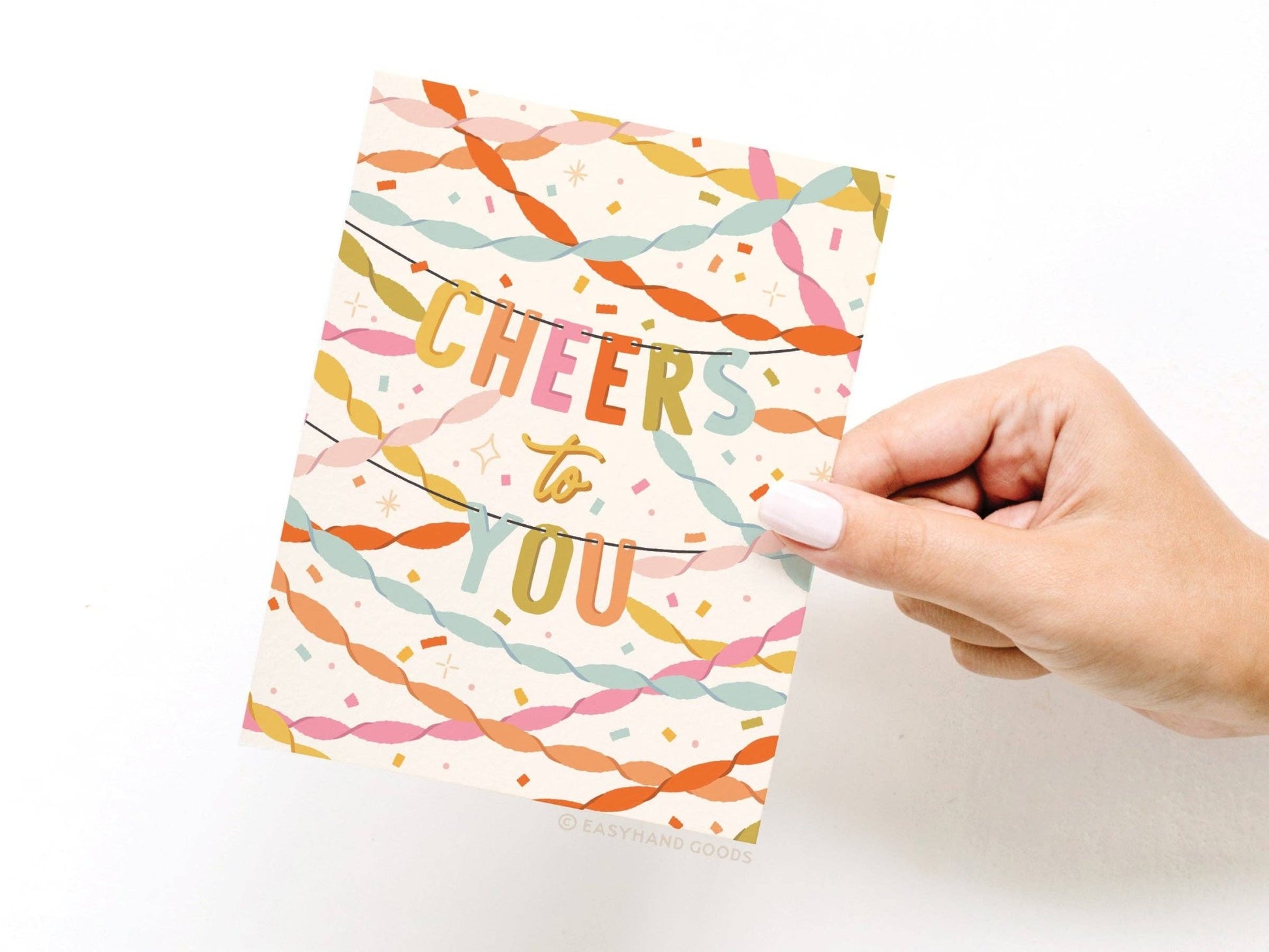 Cheers to You Party Streamers Greeting Card - Purpose + Passion Boutique