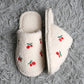 Cherries Embroidered Slippers - Purpose + Passion Boutique