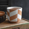 Chevron Terra Cotta Pot - Purpose + Passion Boutique