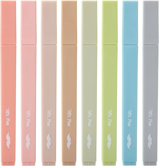 Chisel Tip Aesthetic Highlighters, 8 pcs - Purpose + Passion Boutique