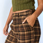 Chocolate Ava Wide - Leg Plaid Pants - Purpose + Passion Boutique