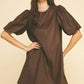 Chocolate Faux Leather Tunic Dress - Purpose + Passion Boutique