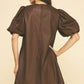 Chocolate Faux Leather Tunic Dress - Purpose + Passion Boutique