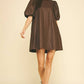 Chocolate Faux Leather Tunic Dress - Purpose + Passion Boutique
