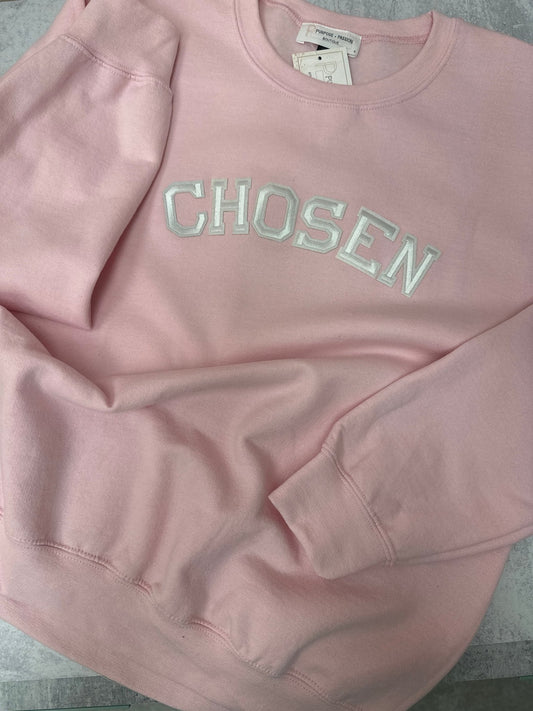 CHOSEN Light Pink Sweatshirt - Purpose + Passion Boutique
