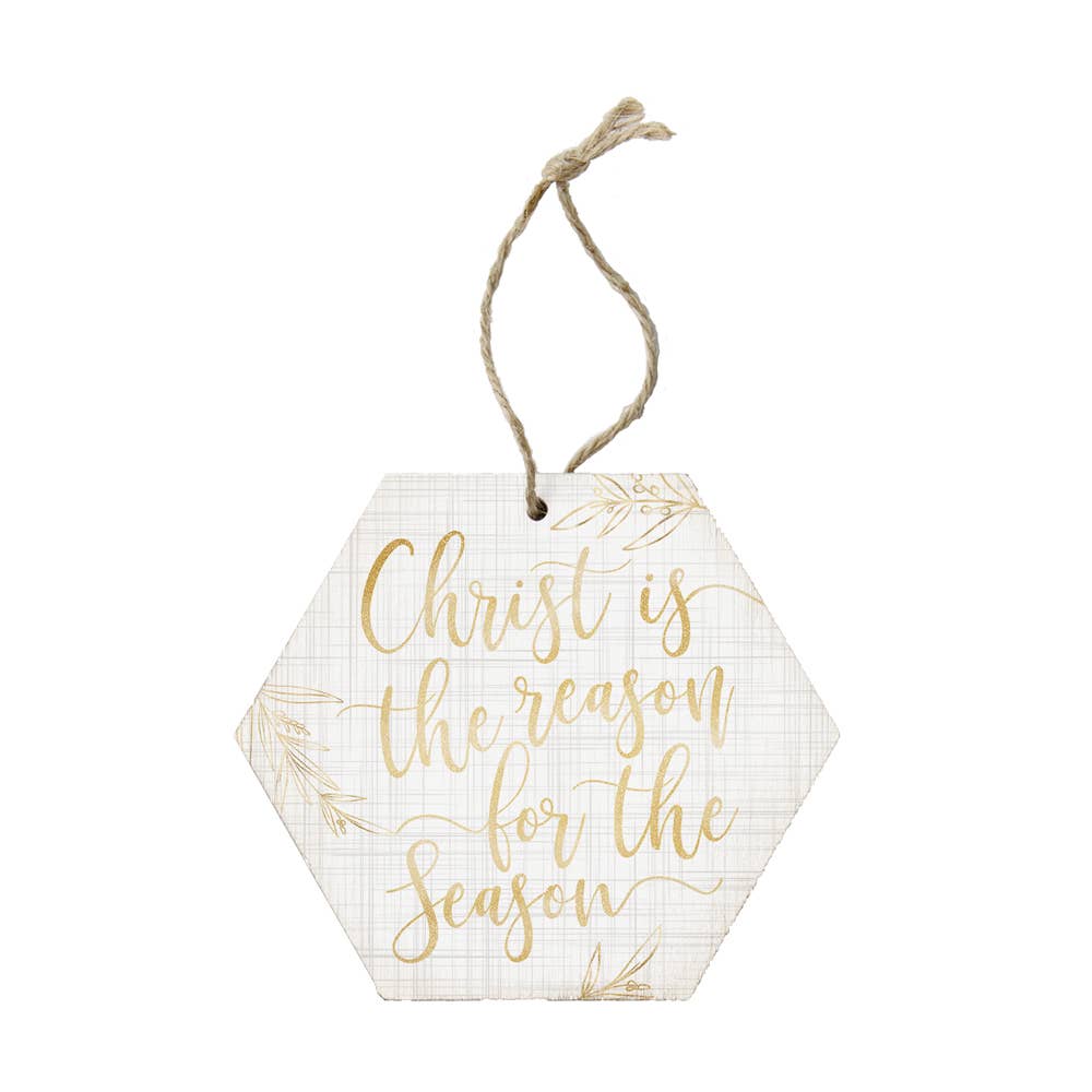 Christ Is The Reason Honeycomb Ornament - Purpose + Passion Boutique