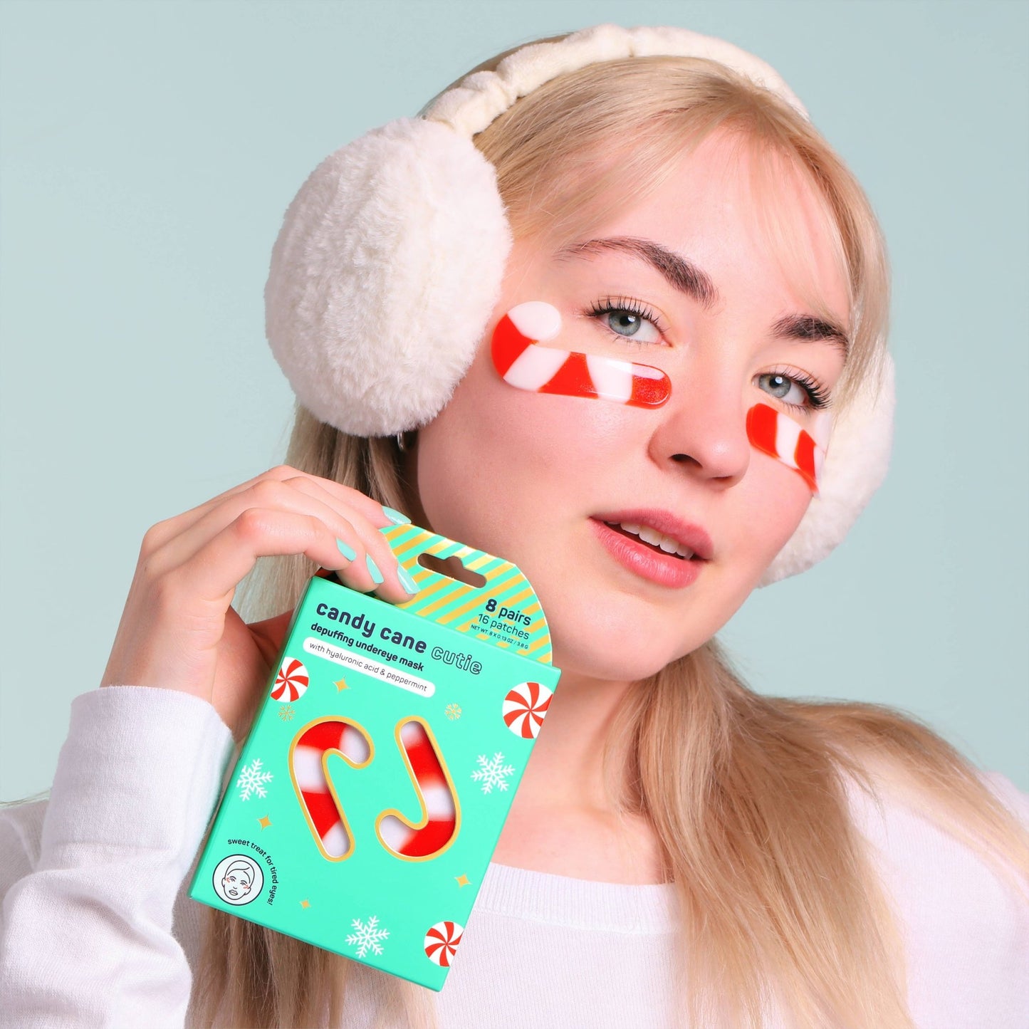 Christmas Holiday Candy Cane Cutie Depuffing Undereye Masks - Purpose + Passion Boutique