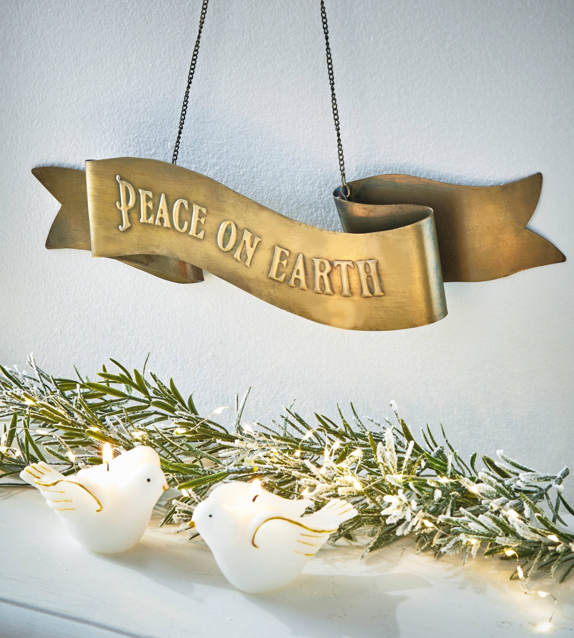 Christmas Peace On Earth Hanging Door Sign - Purpose + Passion Boutique