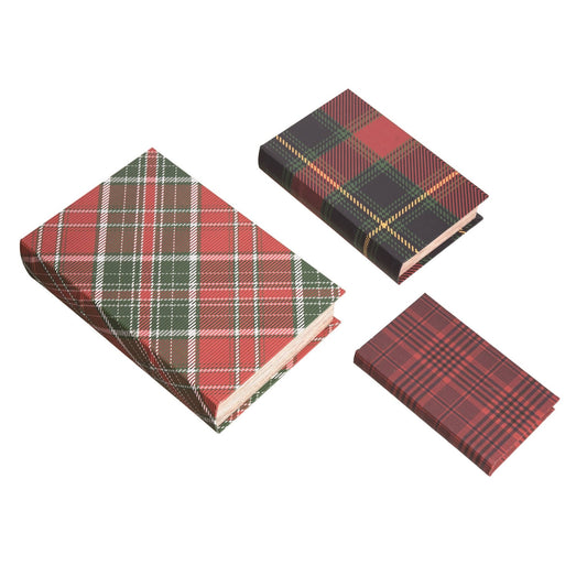 Christmas Plaid Nesting Book Boxes (Set of 3) - Purpose + Passion Boutique
