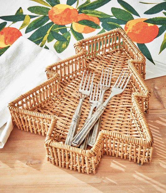 Christmas Rattan Tree Tray - Purpose + Passion Boutique