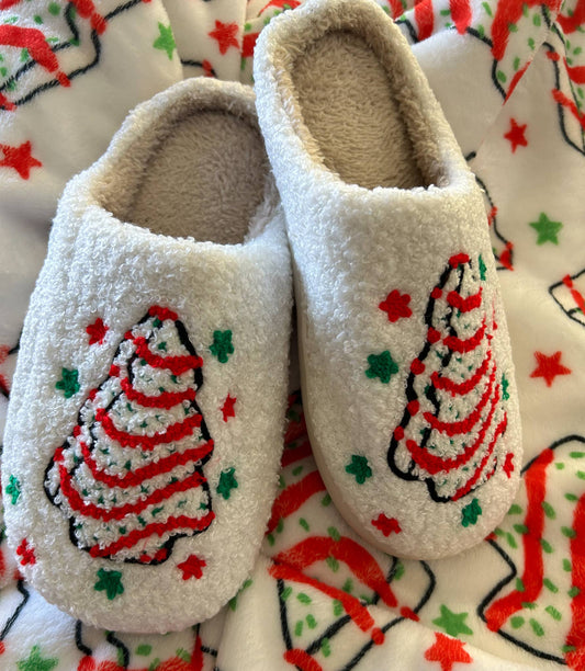 Christmas Tree Cake Slippers - Purpose + Passion Boutique