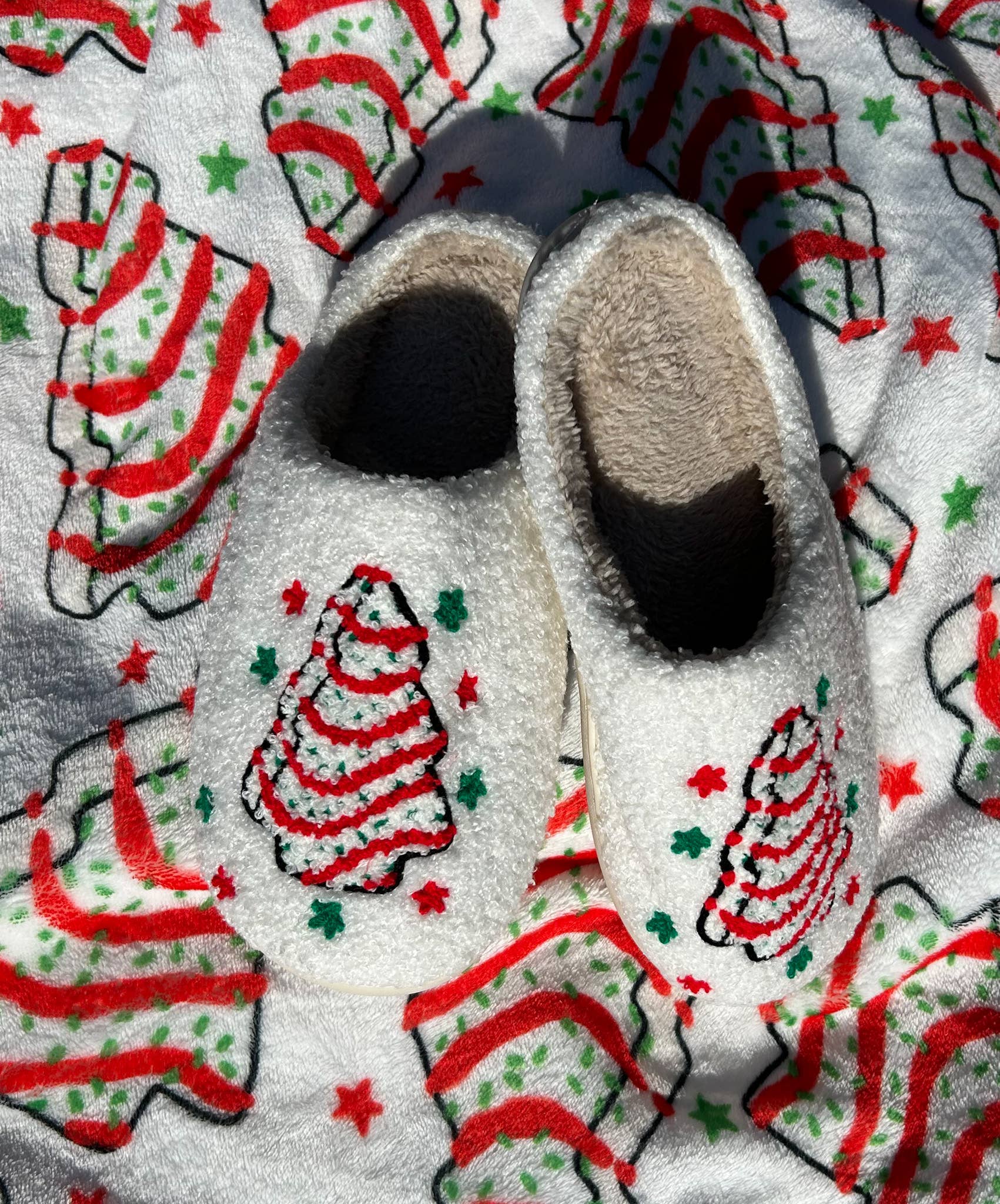 Christmas Tree Cake Slippers - Purpose + Passion Boutique