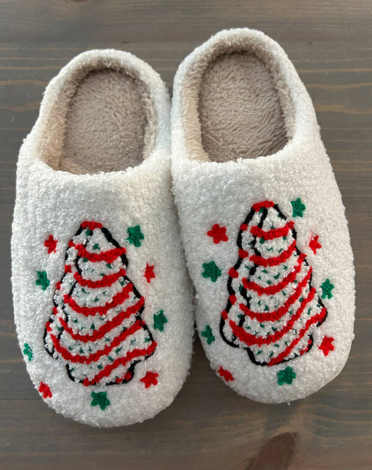 Christmas Tree Cake Slippers - Purpose + Passion Boutique