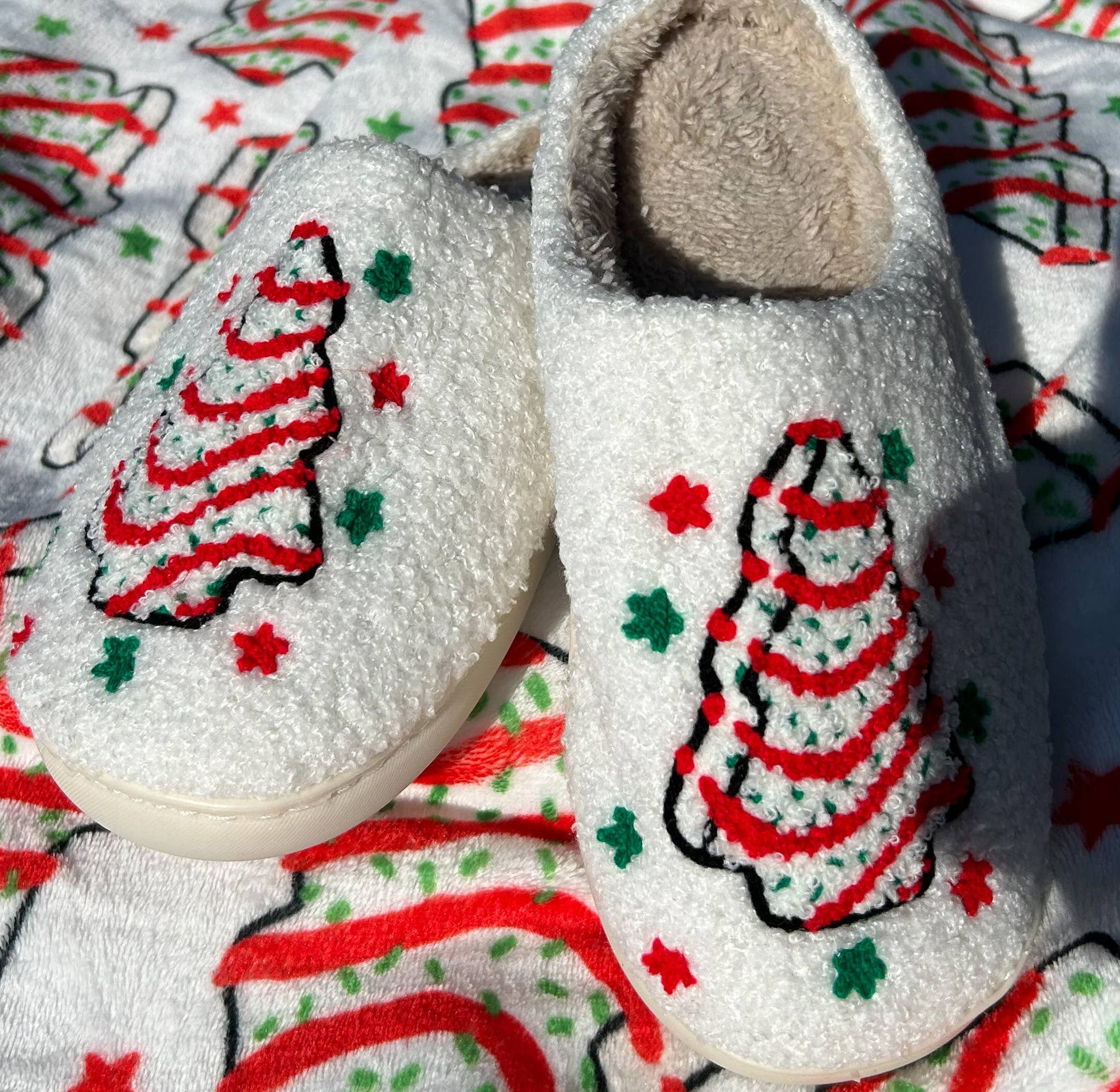 Christmas Tree Cake Slippers - Purpose + Passion Boutique