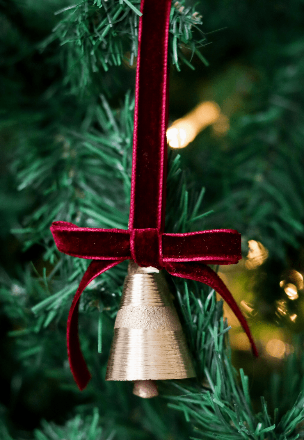 Christmas Tree Ornament Bell with Ribbon - Purpose + Passion Boutique